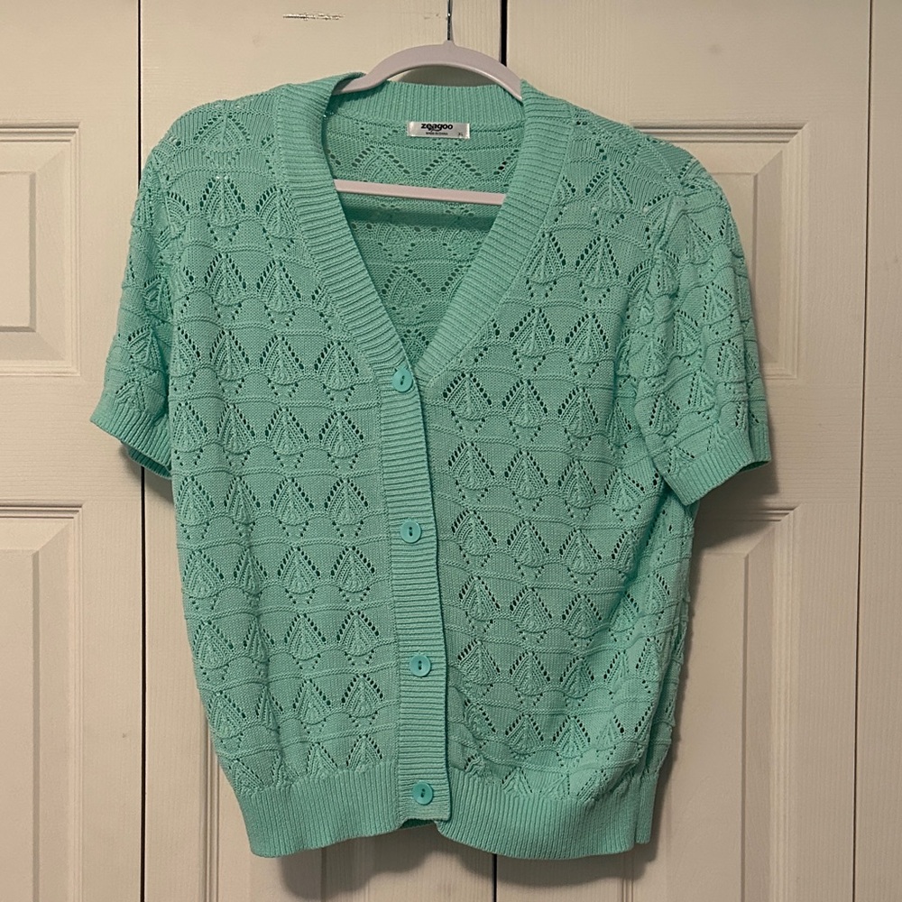 Zeagoo Mint Green Cardigan